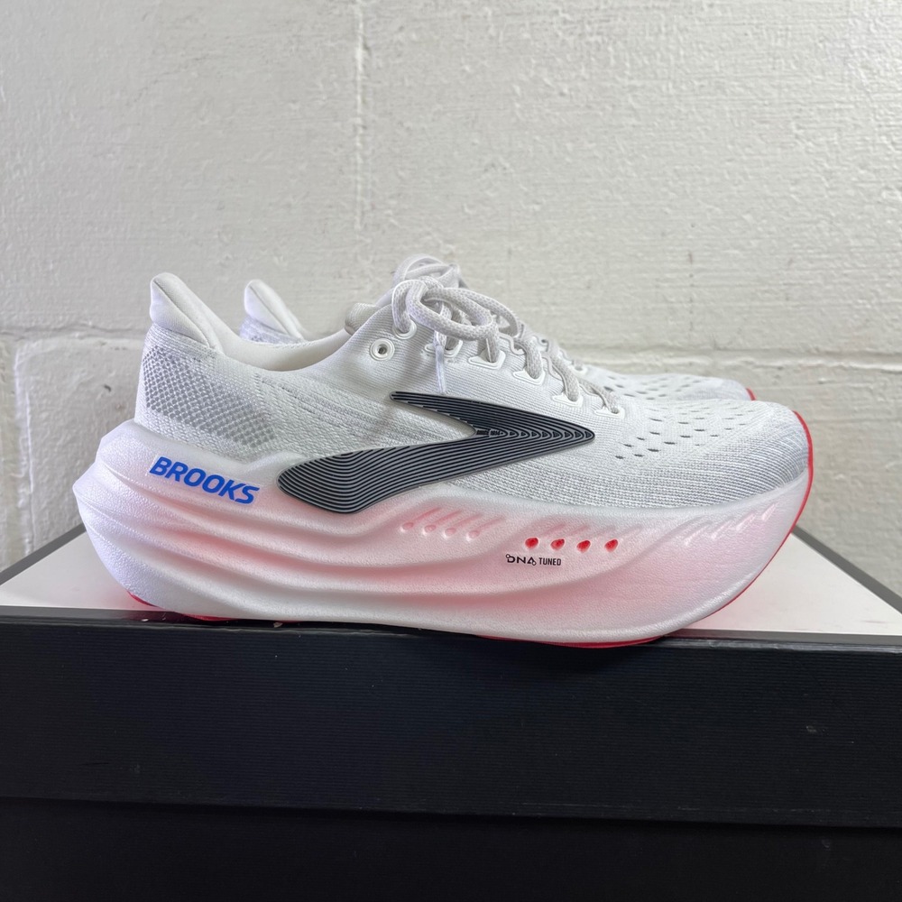 Brooks Glycerin Max 1204361B118 White Pink Running Shoes Sneakers Women's 7.5 B
